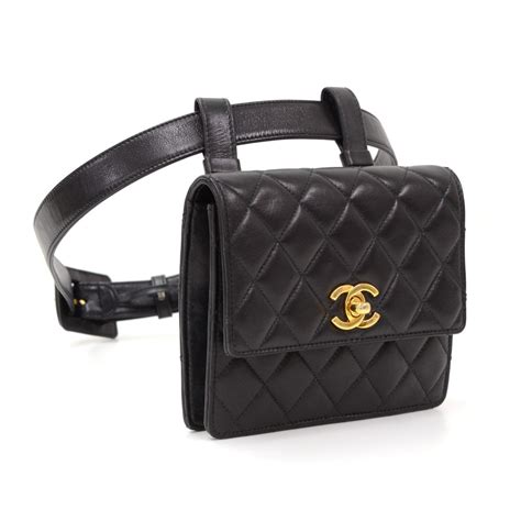 chanel quilted canvas bag|chanel waist bag vintage.